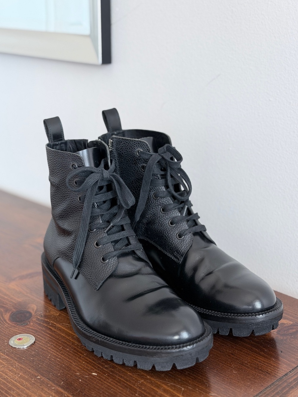 DSQUARED2 Black Leather Men's Boots